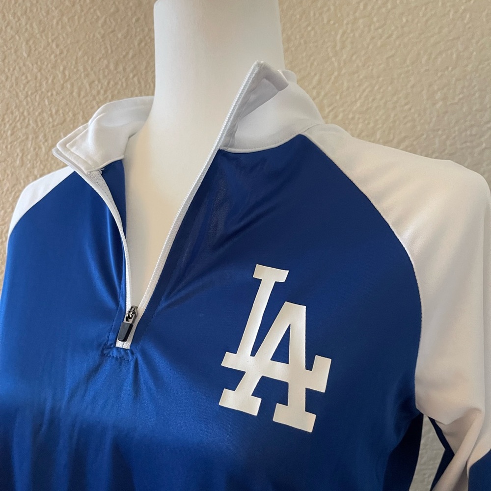 Fanatics Women's Long Sleeve 3/4 Zip Los Angeles Dodgers Size Medium